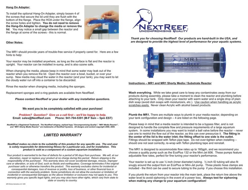 NextReef MR1 instructions