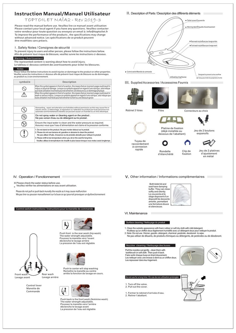 TopToilet NAIA2 User manual
