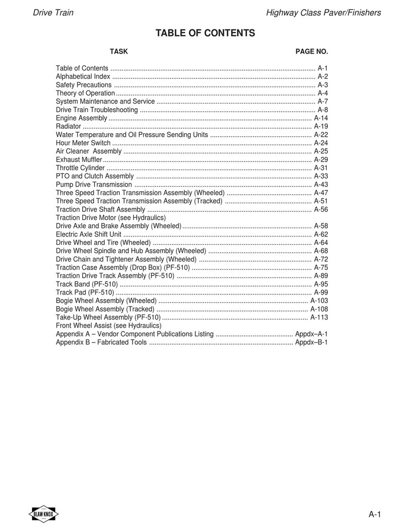 Blaw-Knox PF-200 manual
