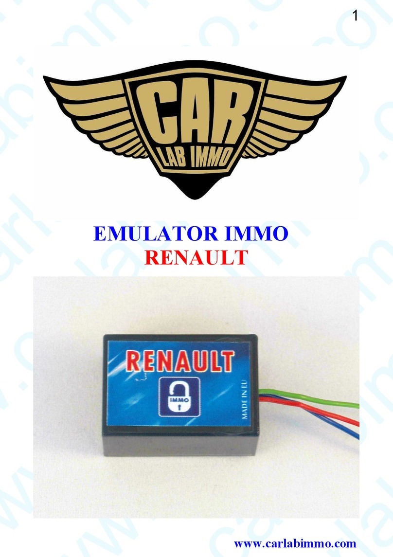 CAR LAB IMMO Emulator Immo Renault User manual