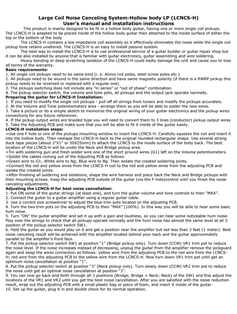 ILITCH ELECTRONICS LCNCS-H User manual and installation instructions