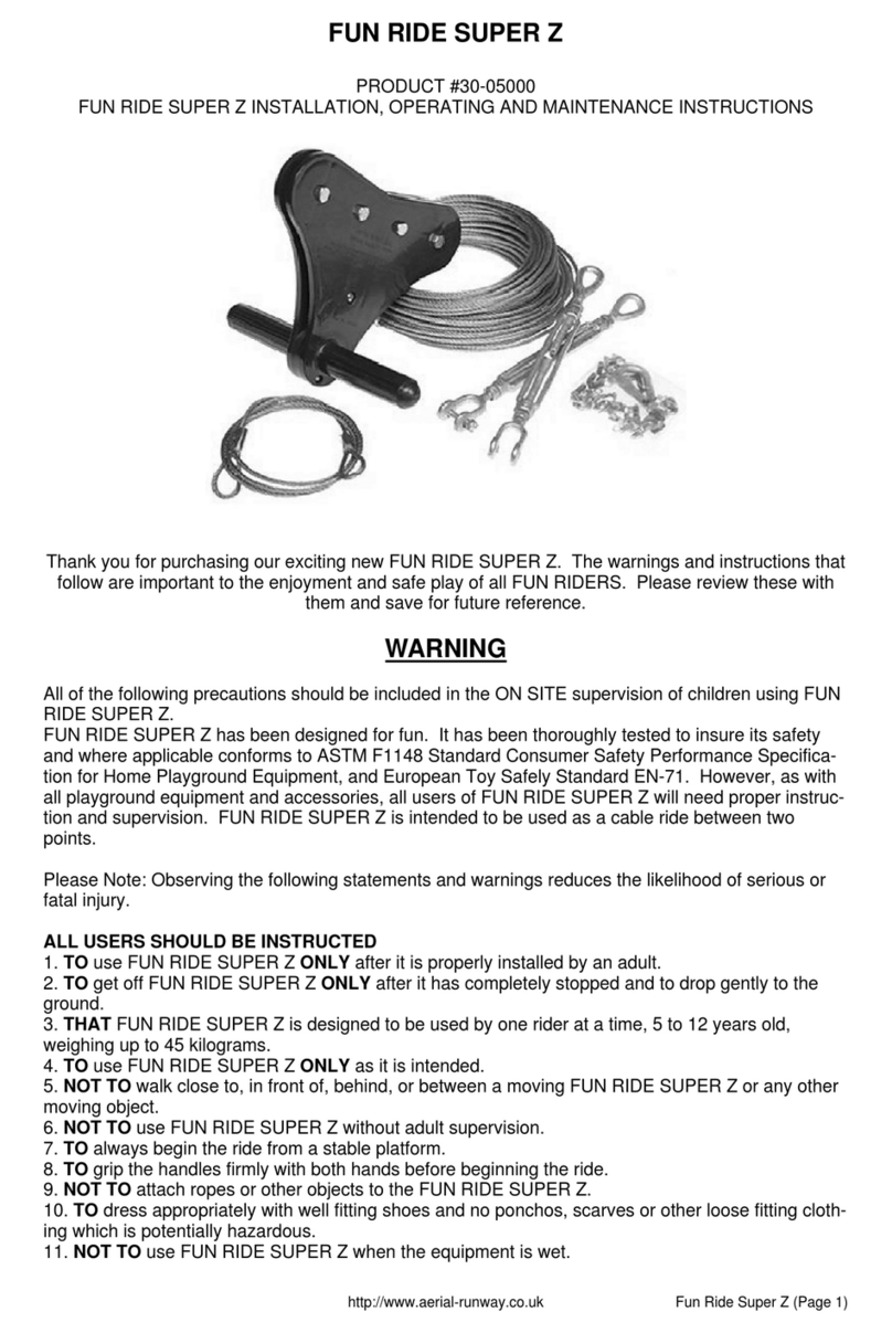Spring Swings Fun Ride Super Z Installation, operating and maintenance instructions