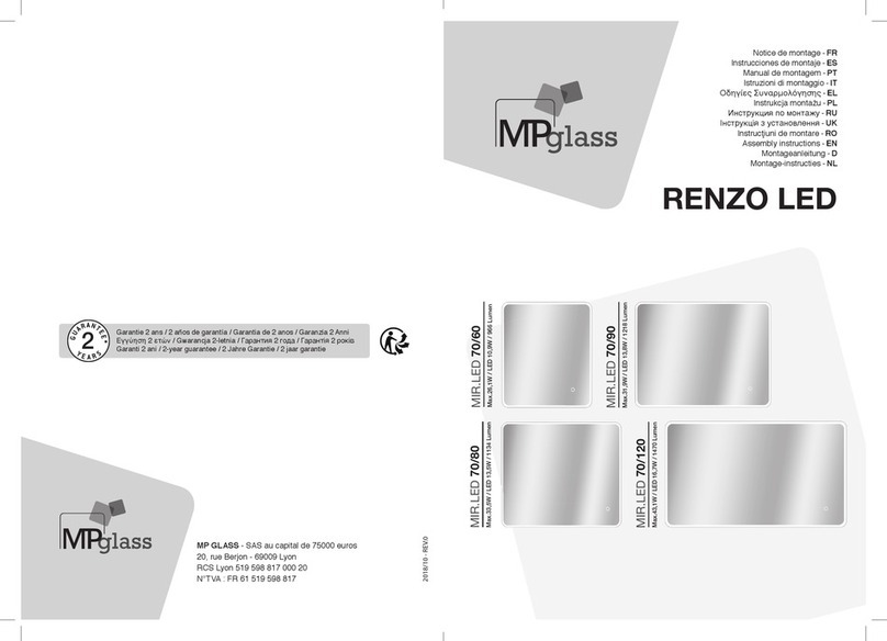 MP GLASS Renzo LED MIR.LED 70/60 User manual