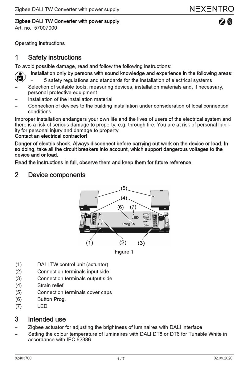 NEXENTRO Zigbee DALI TW Operator's manual