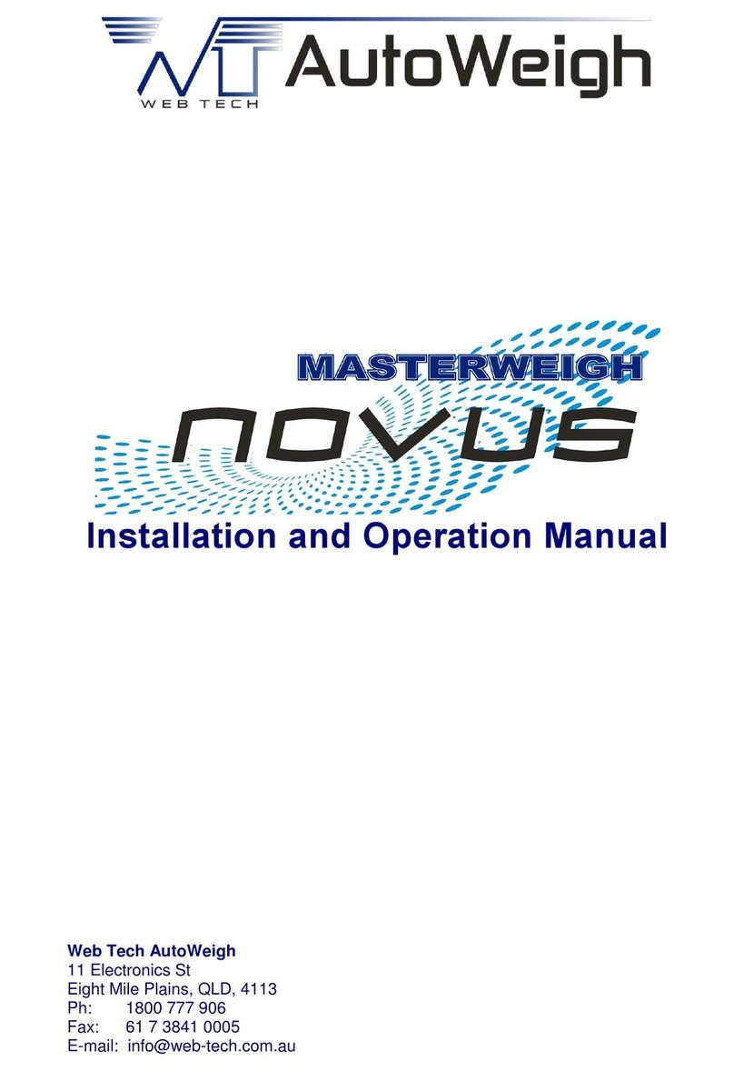 Web Tech AutoWeigh Masterweigh Novus Installation and operation manual Web Tech AutoWeigh Masterweigh Novus Installation and operation manual