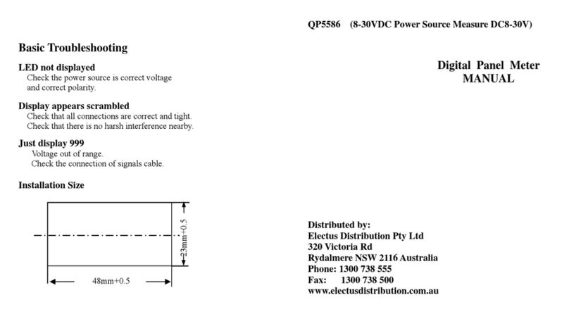 Electus Distribution QP5586 manual