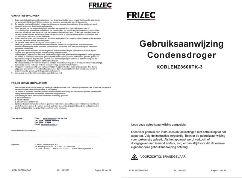 FRIZEC KOBLENZ8600TK-3 owner's manual