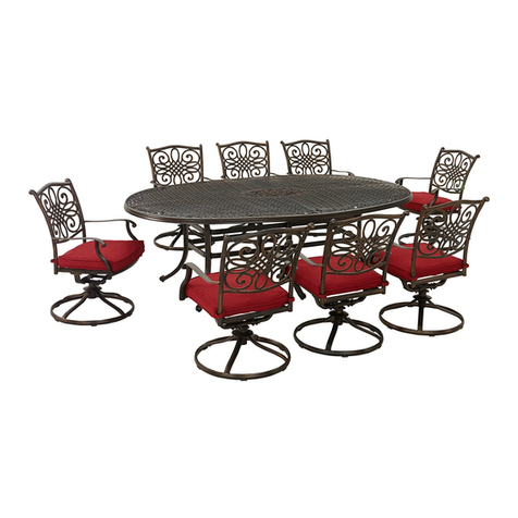Hanover Traditions TRADDN9PCOVSW8-RED User manual