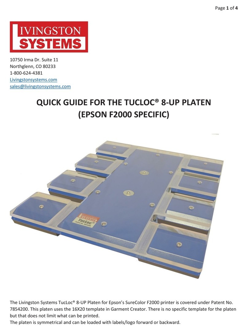 Livingston Systems TucLoc 8-UP Platen quick guide
