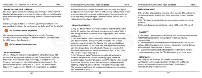 eHouse BH-1 instruction manual