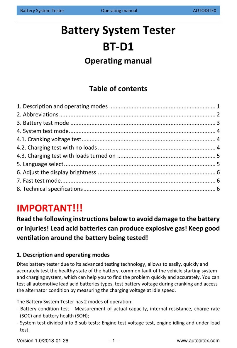 AUTODITEX BT-D1 operating manual