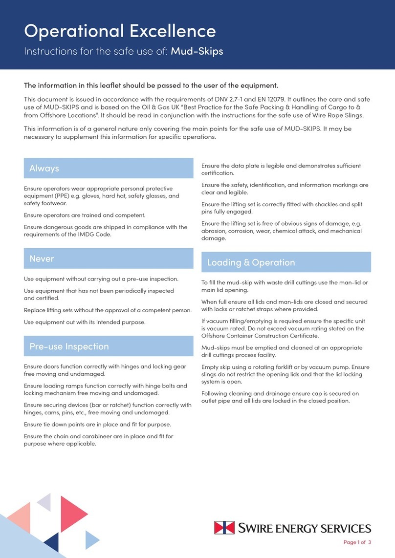 Swire Energy Services Mud-Skips Instructions for the Safe Use Swire Energy Services Mud-Skips Instructions for the Safe Use
