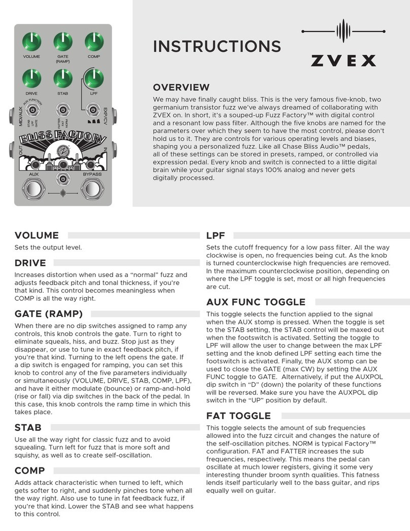 ZVEX BLISS FACTORY instructions