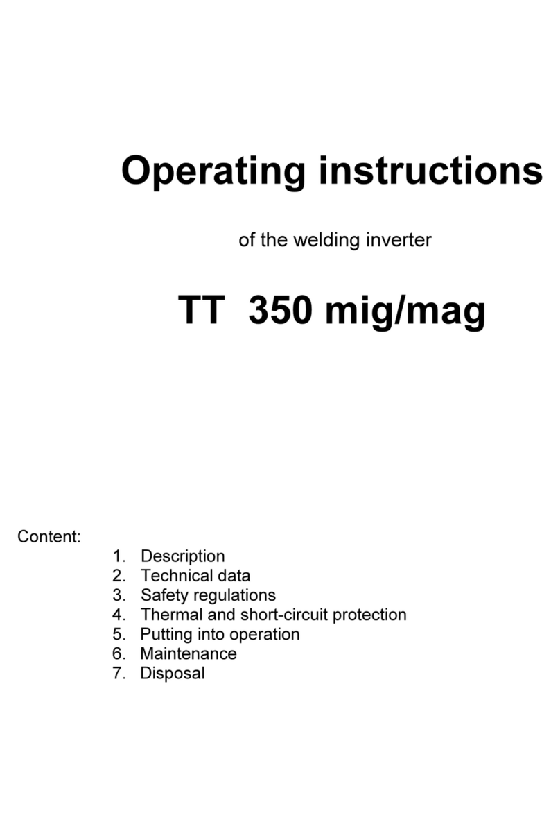 TNZ TT 350 mig/mag operating instructions