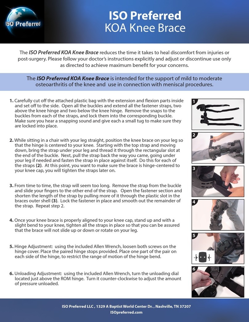 ISO Preferred KOA Knee Brace User manual