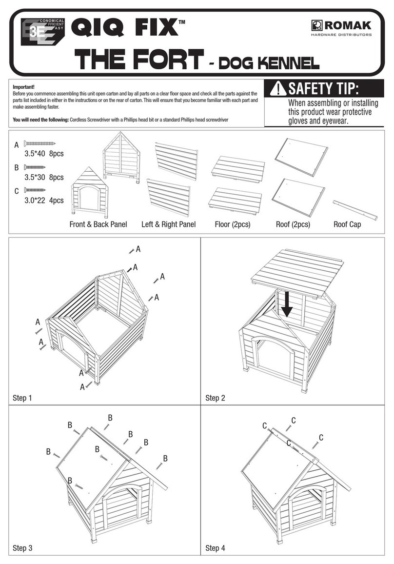 Romak QIQ FIX THE FORT - DOG KENNEL quick start guide