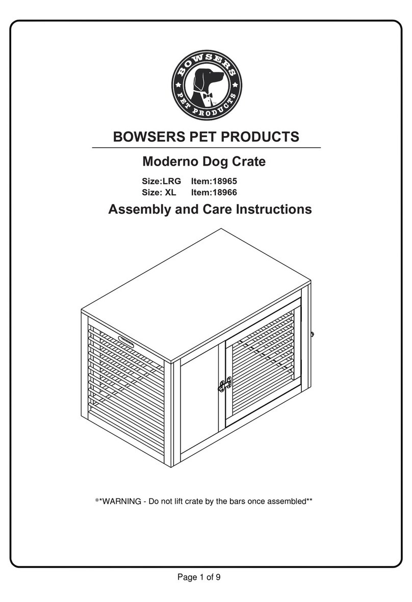 BOWSERS PET PRODUCTS 18965 Assembly and care instructions