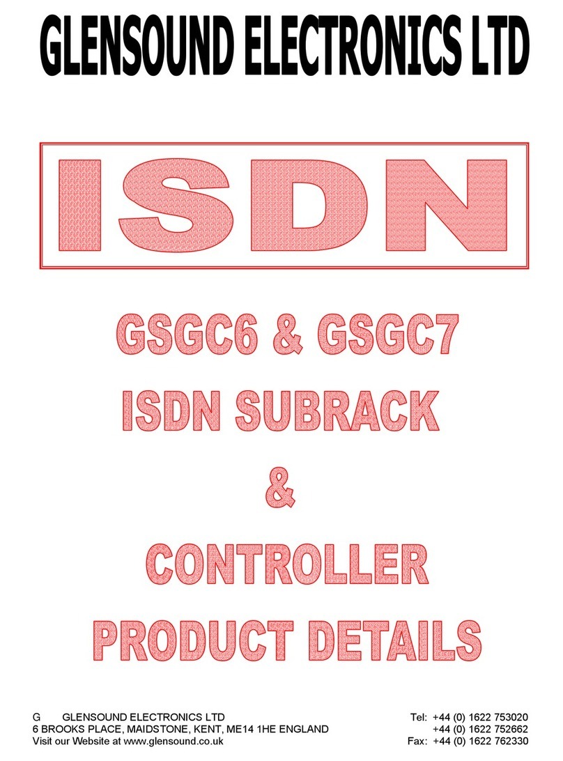 Glensound Electronics ISDN GSGC6 User manual