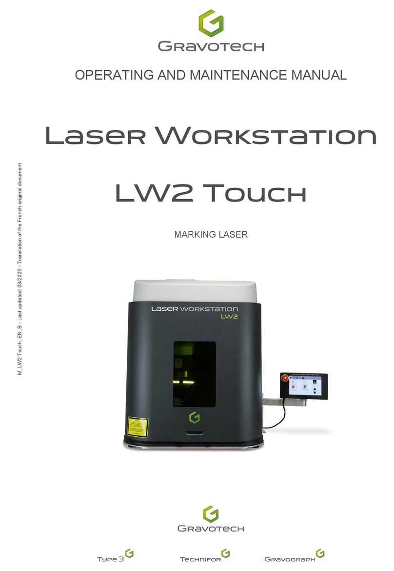 Gravotech Laser Workstation LW2 Operating and maintenance manual