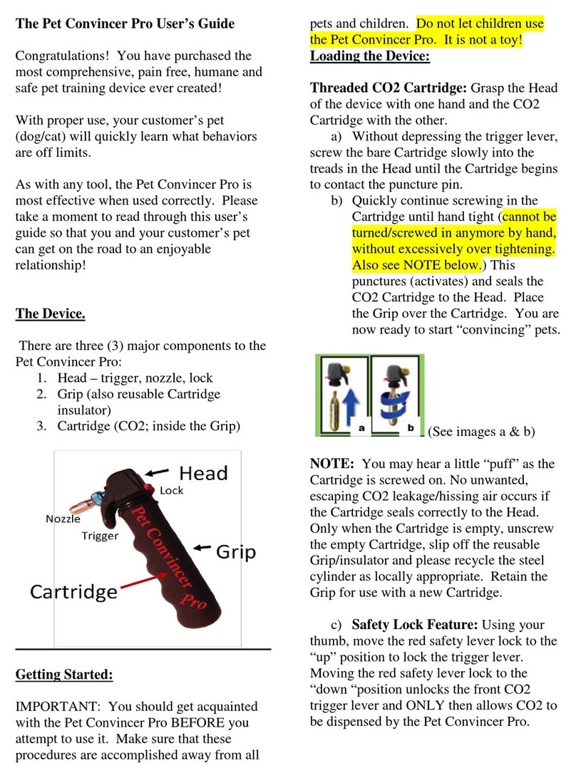 Canine Innovations Pet Convincer Pro user guide