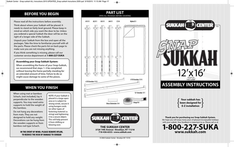 Sukkah Center SNAP SUKKAH 12x16 Assembly instructions