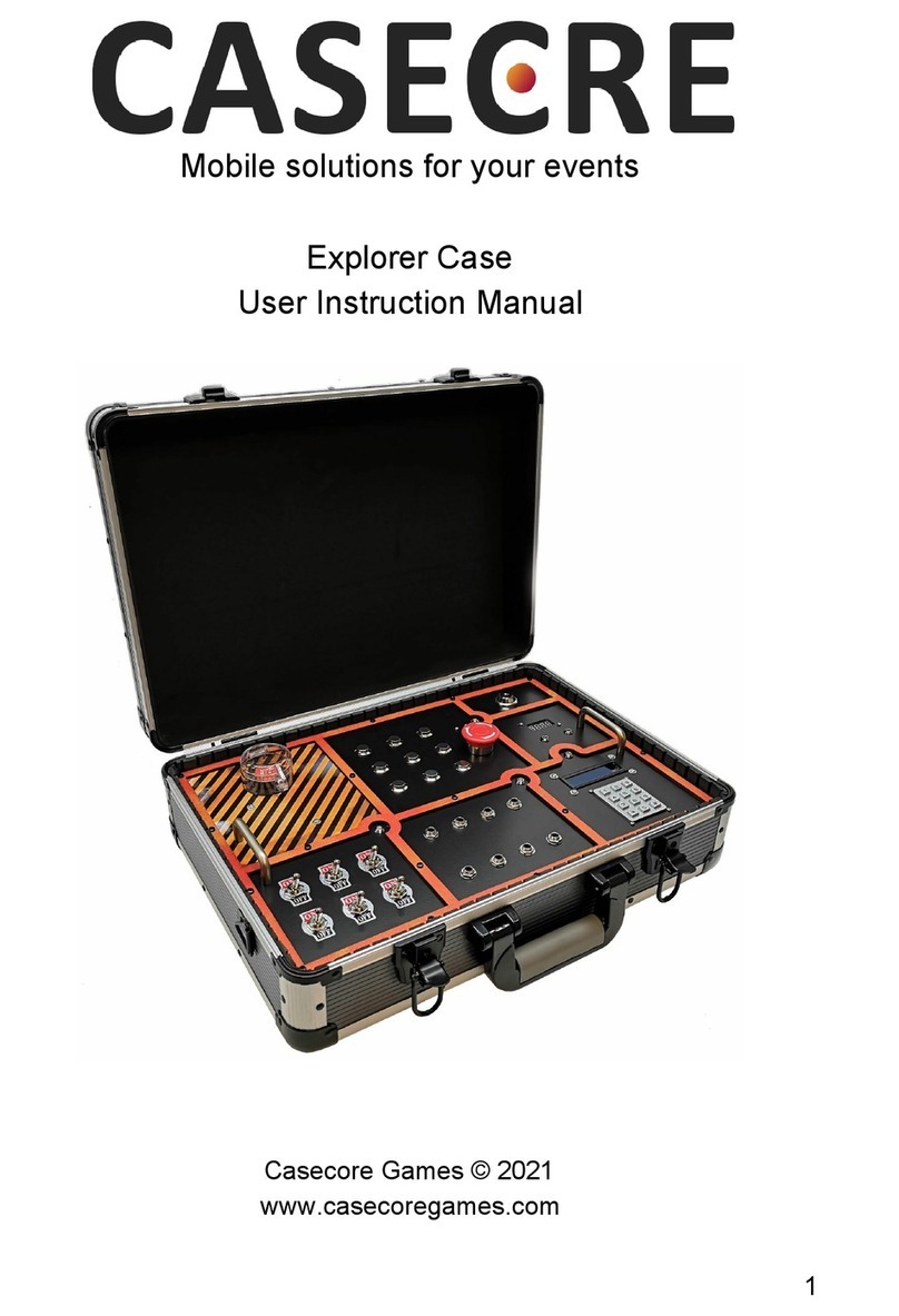 Casecore Games Explorer Case User instruction manual Casecore Games Explorer Case User instruction manual