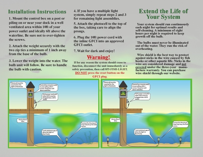 Underwater Fish Light Dock Light System installation instructions