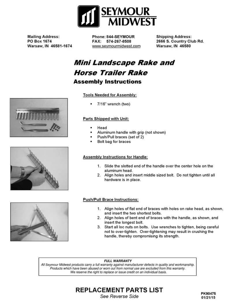 Seymour Midwest Mini Landscape Rake Assembly instructions Seymour Midwest Mini Landscape Rake Assembly instructions