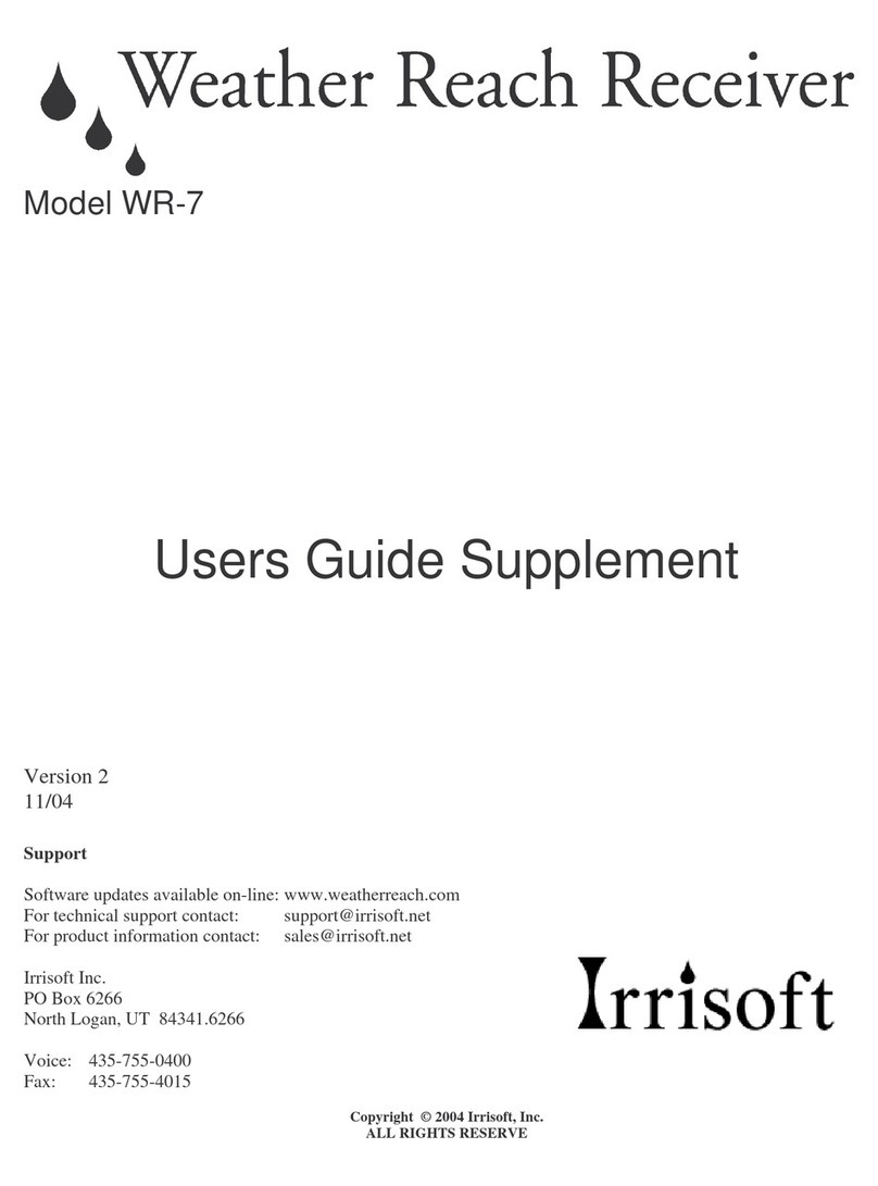 Irrisoft Weather Reach WR-7 User guide supplement
