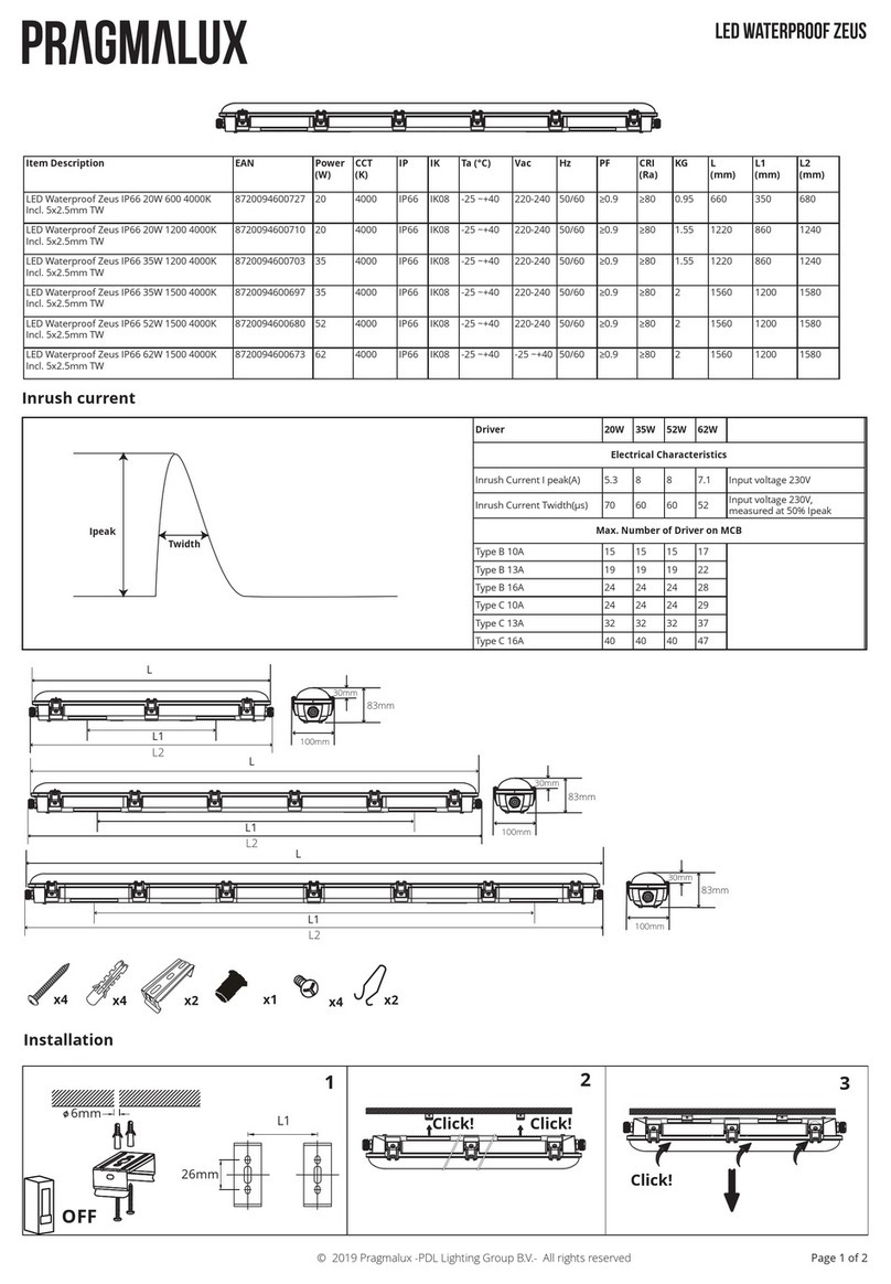 Pragmalux Led Waterproof zeus Instruction
