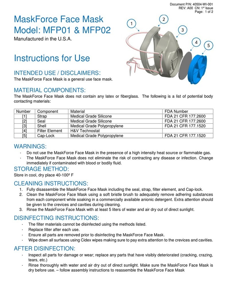 MaskForce MFP01 Instructions for use