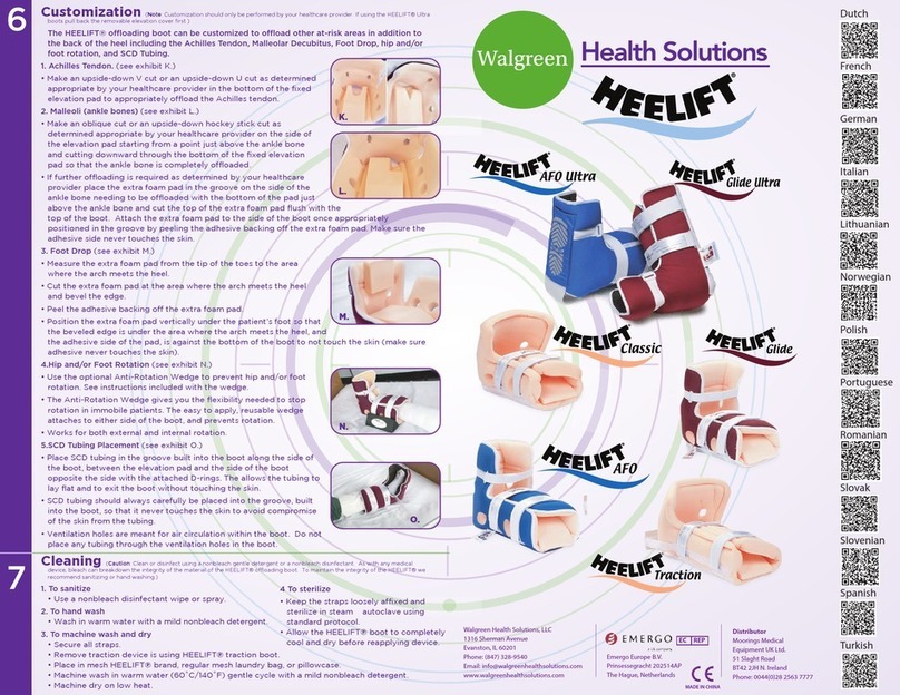 Walgreen Health Solutions HEELIFT AFO Ultra Instructions for use
