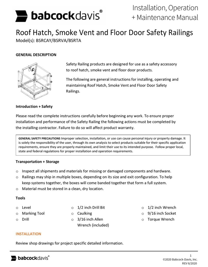 babcockdavis BSRCAY Installation, operation and maintenance manual babcockdavis BSRCAY Installation, operation and maintenance manual