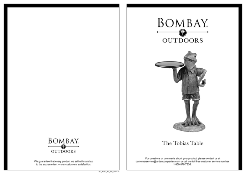 BOMBAY The Tobias Table quick start guide