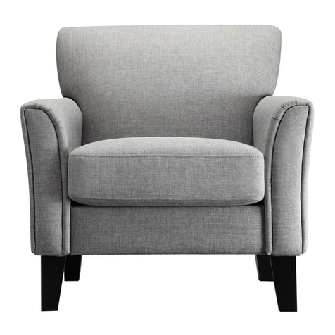 INSPIRE Q Uptown Modern Accent Chair and Ottoman Assembly instructions