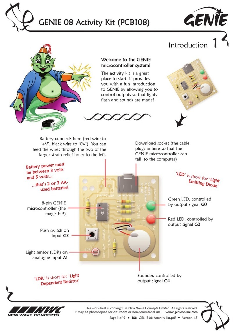 New Wave Concepts Genie 08 Activity Kit User manual