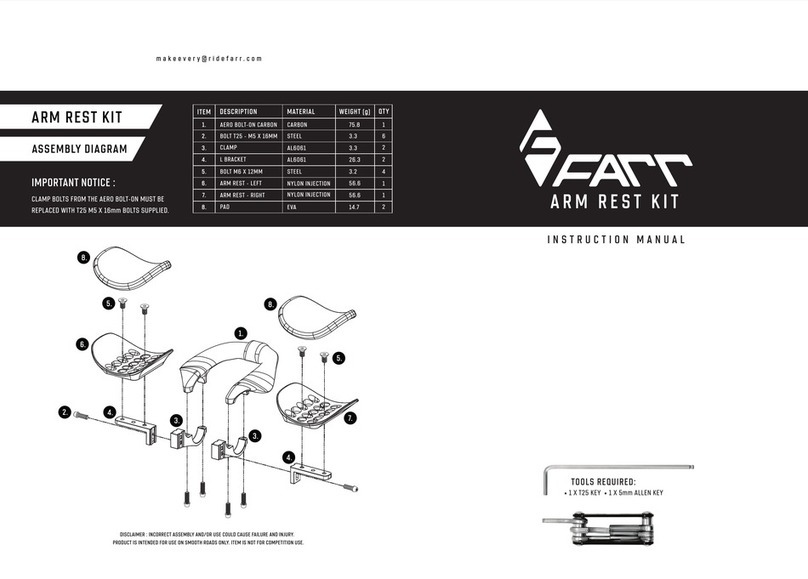 Ridefarr Arm Rest Kit instruction manual