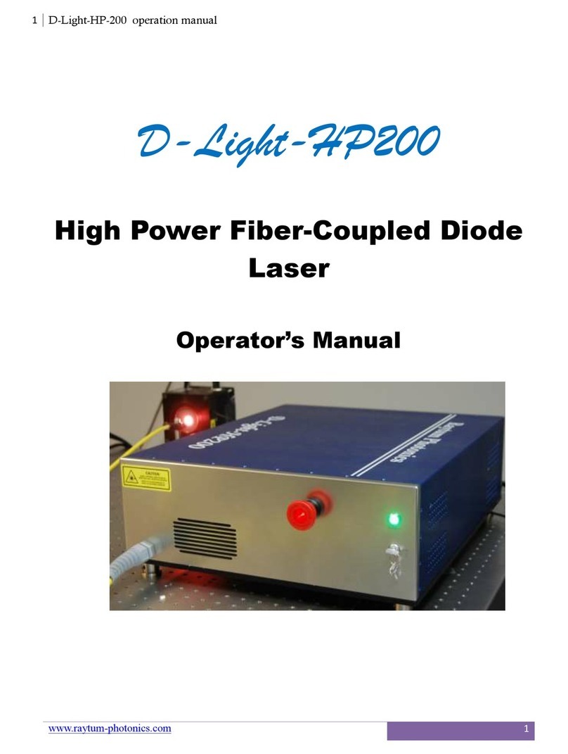Raytum Photonics D-Light-HP200 Operator's manual Raytum Photonics D-Light-HP200 Operator's manual