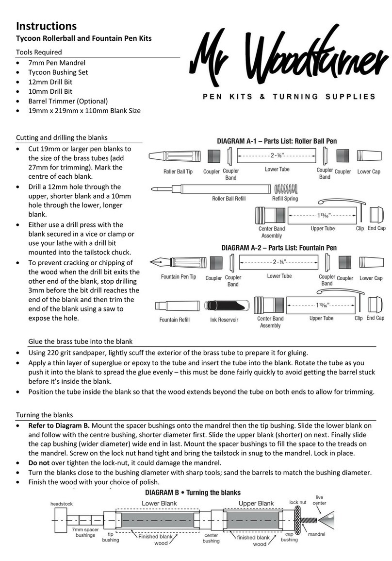 Mr Woodturner Tycoon Rollerball User manual