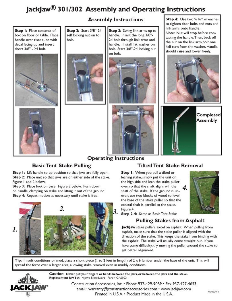 JackJaw 301 Assembly and operating instructions