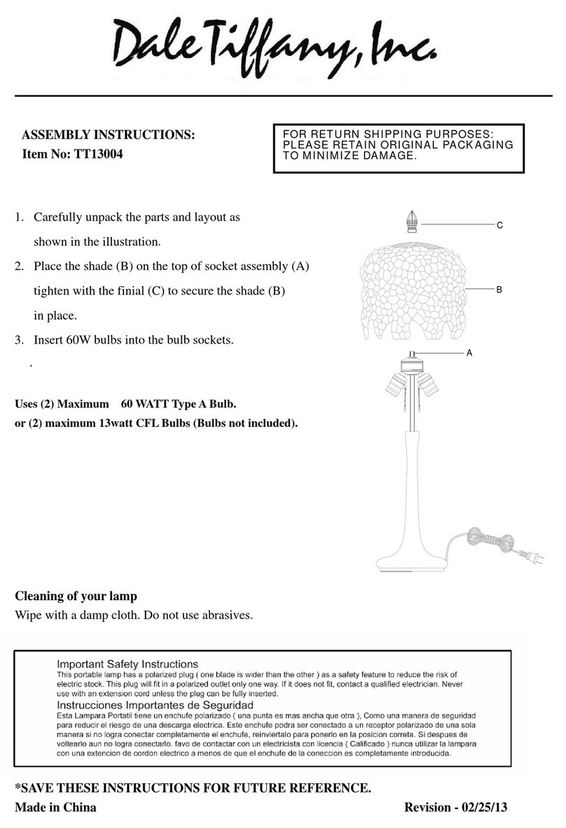 Dale Tiffany TT13004 Assembly instructions