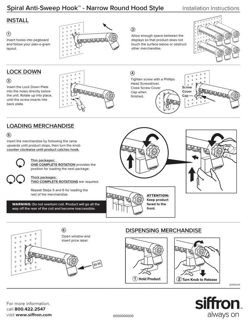 siffron Spiral Anti-Sweep Hook installation instructions