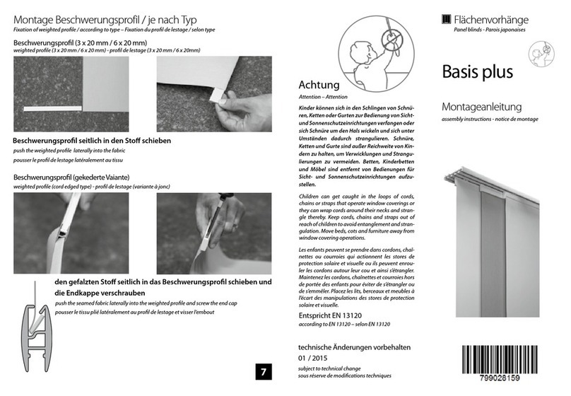 Flächenvorhänge Basis Plus Aassembly Instructions