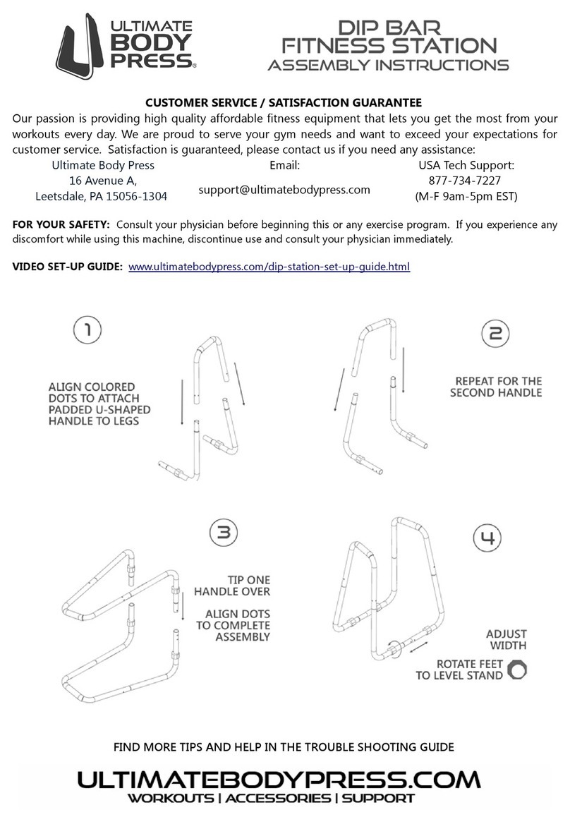 ULTIMATE BODY PRESS DIP BAR Aassembly Instructions