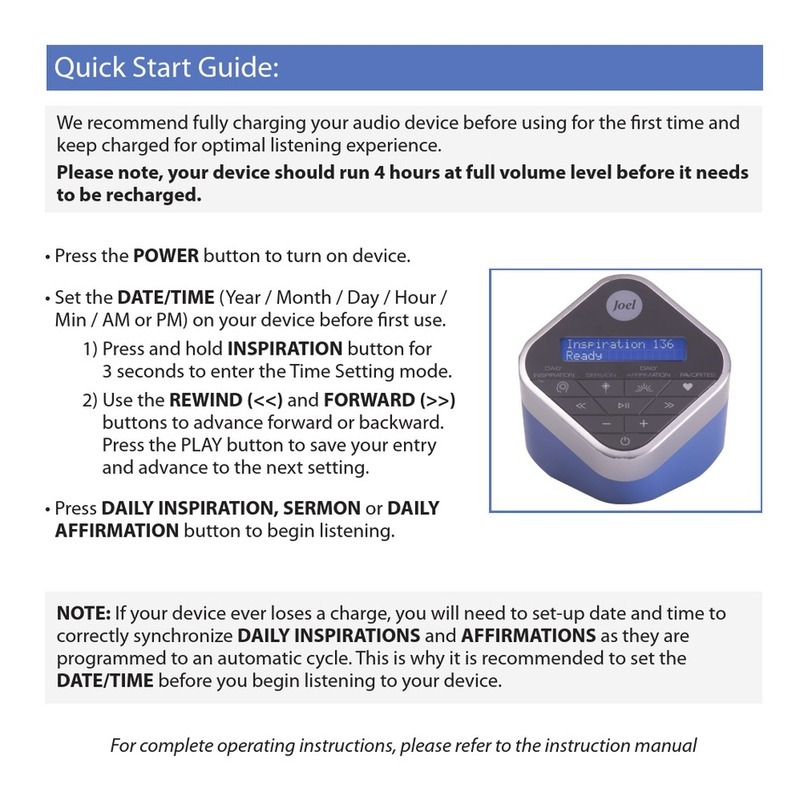 Joel Inspiration Cube quick start guide