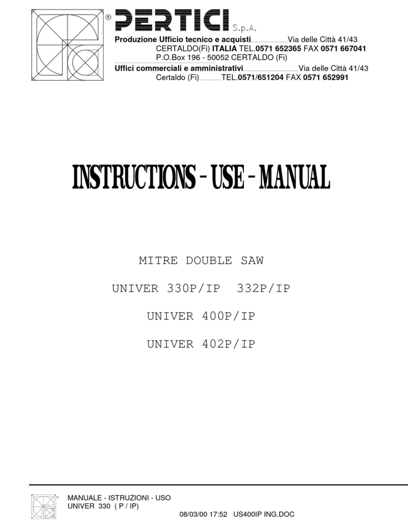Pertici UNIVER 330P Instruction & use manual