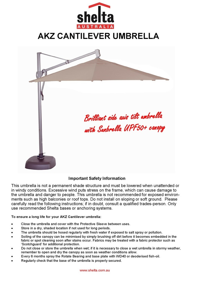 shelta AKZ CANTILEVER UMBRELLA User manual