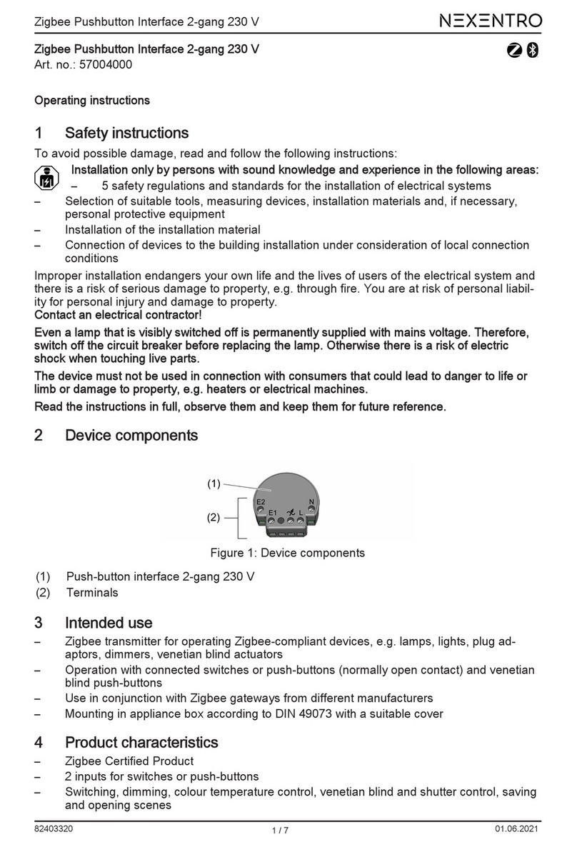 NEXENTRO Zigbee User manual