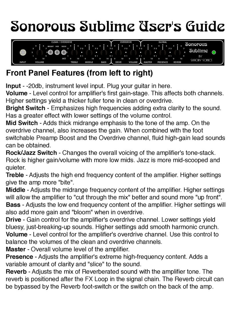 Savory Sonics Sonorous Sublime user guide