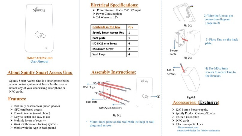 Spintly Smart Access Uno user manual
